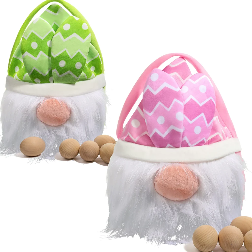 Plush Gnome Easter Gift Baskets for Kids