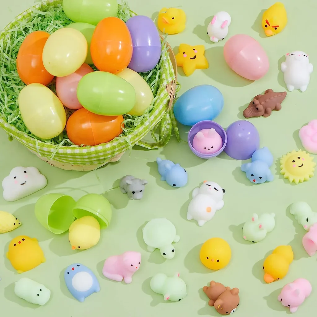 Plastic Easter Eggs with Mochi Toys