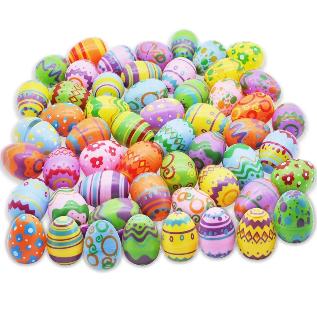 Printed Bright Easter Eggs Plastic