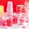 48Pcs Valentine's Day Disposable Cups Party Supplies 9 oz Paper Cocoa Cups
