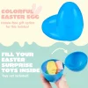 500Pcs 3.15in Plastic Easter Colorful Bright Plastic Eggs Bulks for Easter Hunt