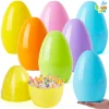 6Pcs 10in Large Plastic Colorful Easter Eggs