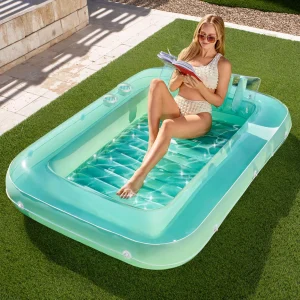 70in x 46in Large Cyan Suntan Tub Pool Floats