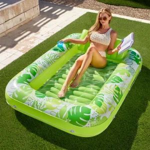 70in x 46in Large Green Suntan Tub Pool Floats Sun Tan Tub