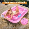 70in x 46in Large Pink Suntan Tub Pool Floats Sun Tan Tub