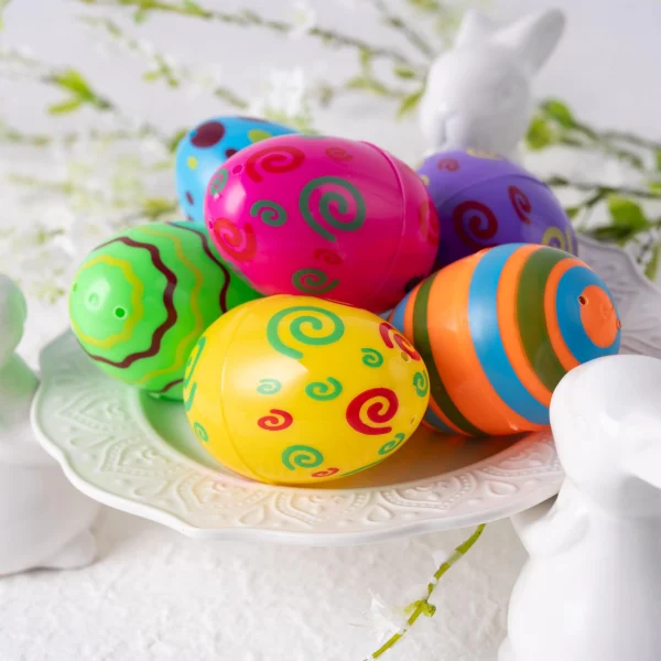 72Pcs 3.15in Colorful Plastic Easter Eggs for Easter Egg Hunt
