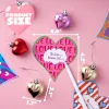 Valentine's Day 28 Heart Shape Ornaments with Greeting Cards