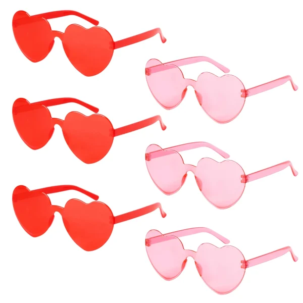 Valentine's Day Heart Shape Rimless Sunglasses