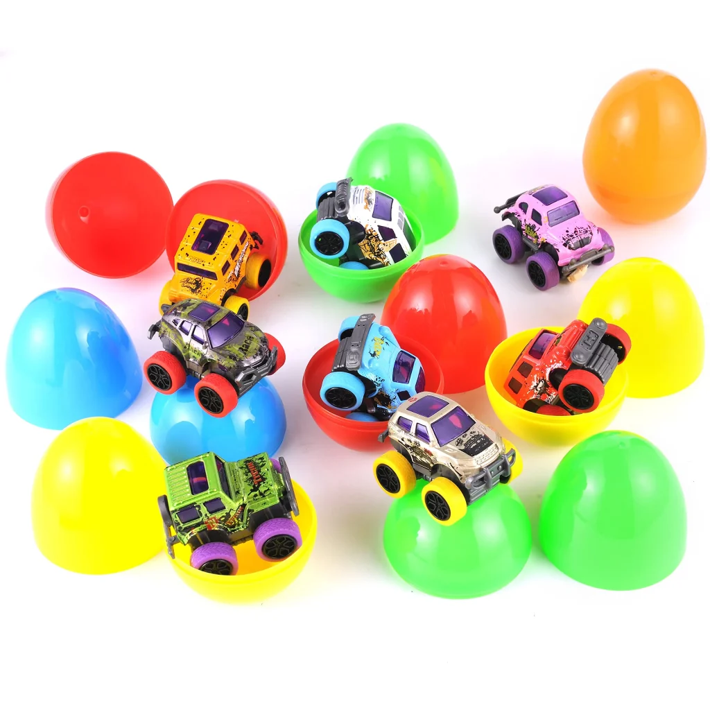 Filled Eggs with Monster Cars