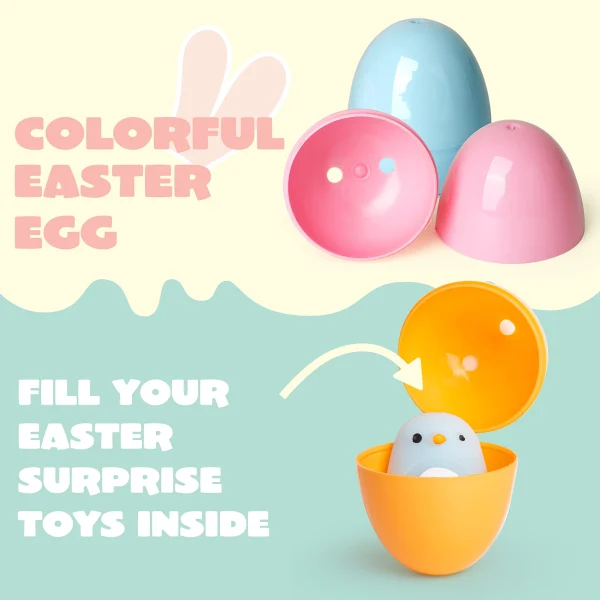150Pcs 2.3in Colorful Bright Plastic Pastel Easter Eggs for Easter Hunt