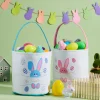 2Pcs Easter Bunny Cotton Basket Set, Personalized Easter Basket
