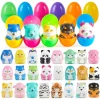 24Pcs Prefilled Easter Eggs with Squishy Toys, Kids Easter Egg Hunt