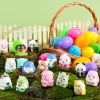 24Pcs Prefilled Easter Eggs with Squishy Toys, Kids Easter Egg Hunt