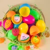 24Pcs Prefilled Eggs with Fruit Mochi, Diverse Fruit Themed Mochi Filler for Easter Egg Hunt