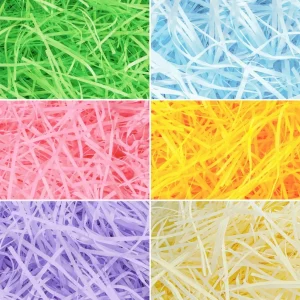 60oz (1700g) Multicolor Rainbow Easter Recyclable Paper Grass