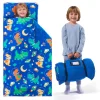 Toddler Nap Mat with Pillow & Blanket - Roll Up Nap Mat for Preschool- Soft Kids Sleeping Mat (1)
