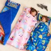 Toddler Nap Mat with Pillow & Blanket - Roll Up Nap Mat for Preschool- Soft Kids Sleeping Mat