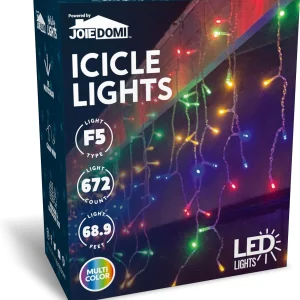 672 LED 49.6FT 8 Modes Multicolor Christmas Icicle Lights